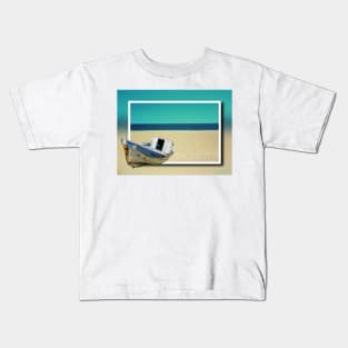 Shipwreck On The Beach Kids T-Shirt